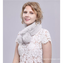 Soft Rex Rabbit Fur PomPom Neck Scarf Winter Scarf Real Fur Scarf